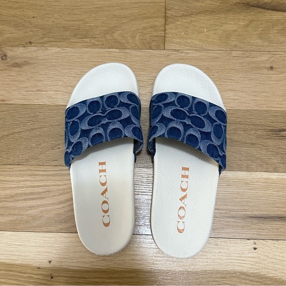 NEW Coach Udele Sport Slide In Signature Denim - Picture 5 of 8